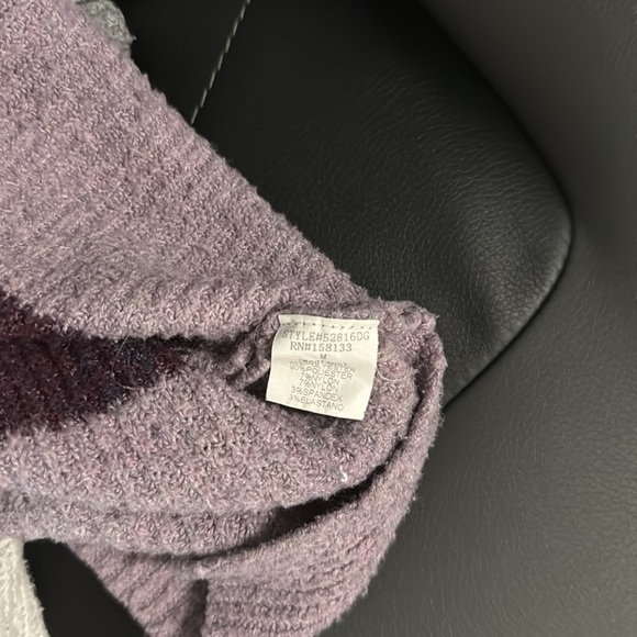 Staccato Women’s Purple/Gray Long Sleeve Mock Neck Sweater Top Sz M - Picture 5 of 6